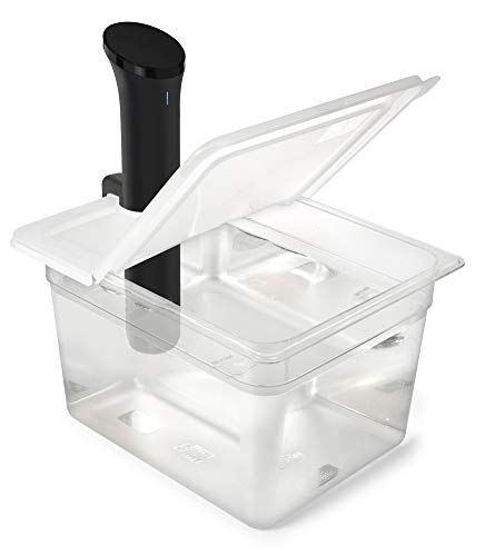 EVERIE Sous Vide Container 12 Quart EVC-12 with Collapsible Hinged Lid...