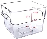 Cambro 12-Quart Camwear Square Food Storage Container, Polycarbonate,...