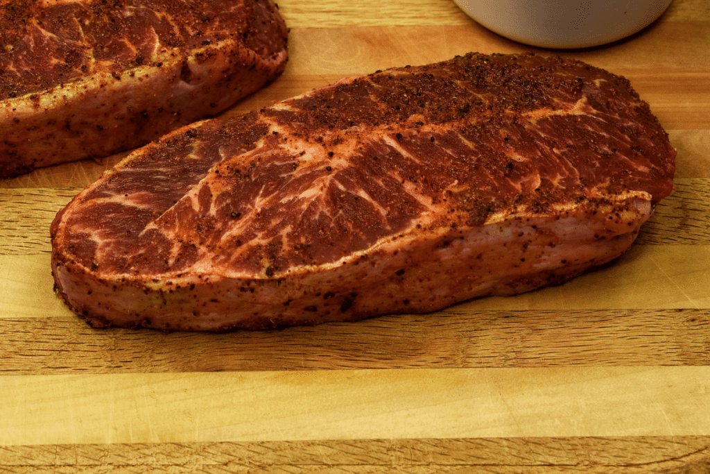 raw flat iron steak