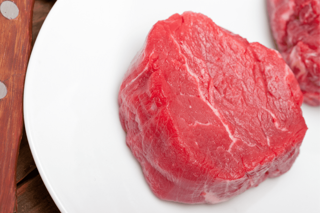 raw filet mignon steak