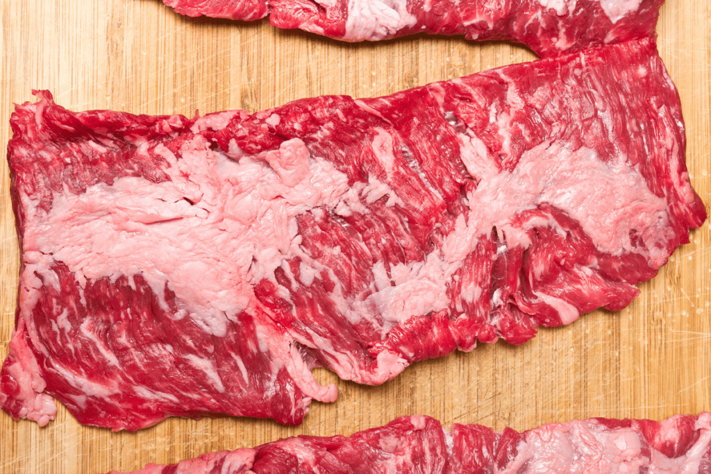 raw skirt steak