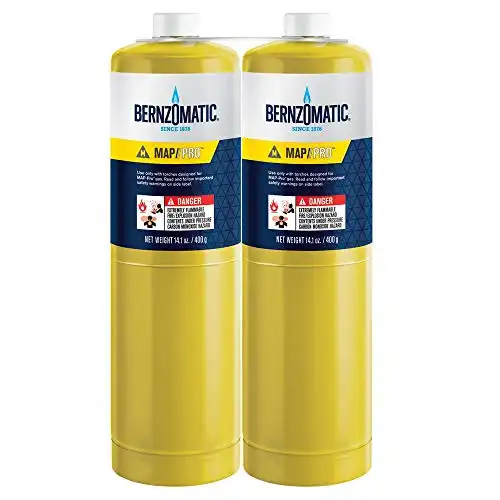 (2) 14.1 oz Bernzomatic Pre-Filled MAP-Pro Gas Torch Style Cylinder - Pack of 2