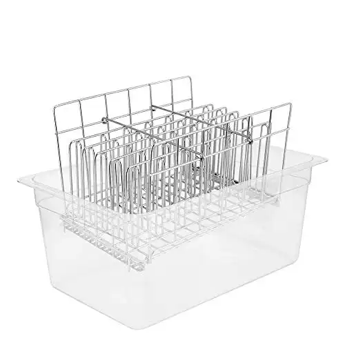Sous Vide Container 12 Quarts with Sous Vide Rack and Lid Compatible with Anova All Models, Anova Nano, Chefsteps Joule, Instant Pot, Wancle Sous Vide Cookers with Cooking Recipes