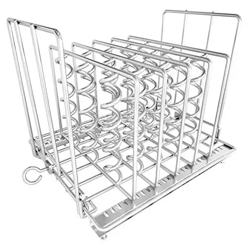 Sous Vide Rack,Stainless Steel Adjustable Collapsible Rack Frame,Easy Store and Clean Rack,Anti-Floating Spiral Dividers Frame Rack Module,7.5×7.5×6.5inch(1.5lb) Rack Suit Sous Vide Container