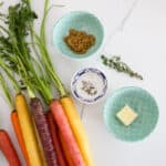 raw carrots alongside ingredients