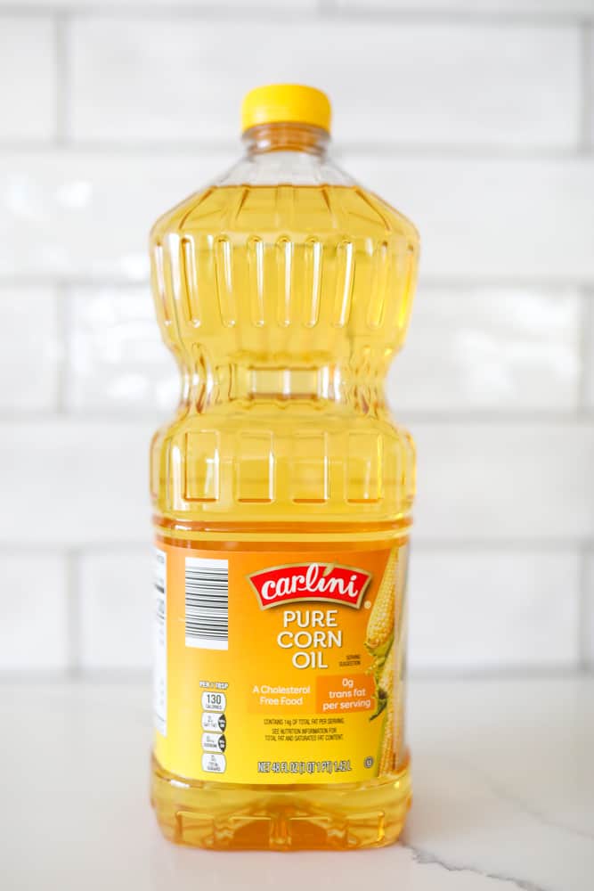 Bottle of corn oil.