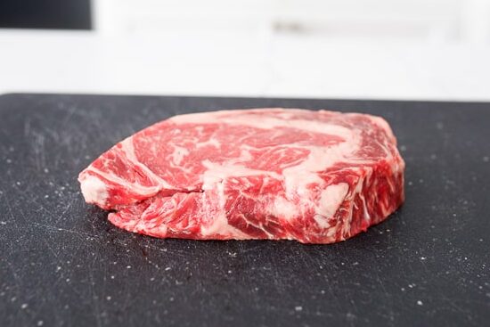 side view of a ribeye