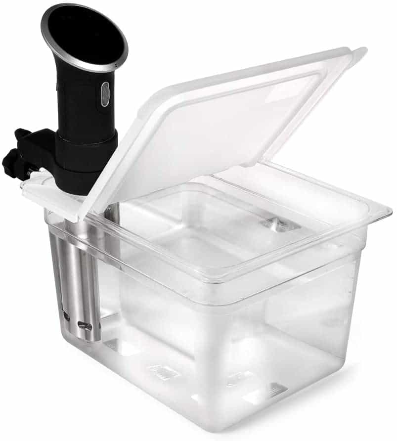 EVERIE Sous Vide Container 12 Quart EVC-12 with Collapsible Hinge Lid 