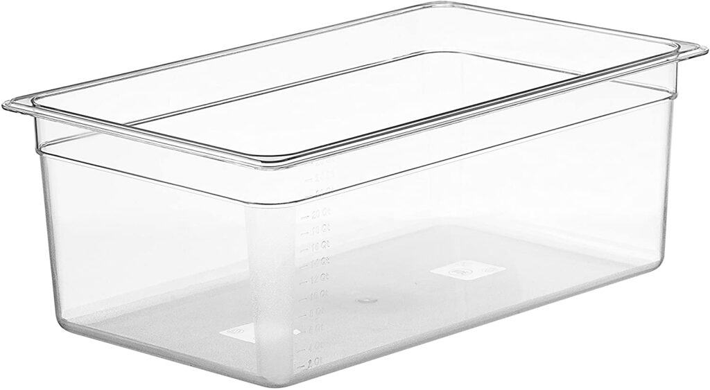 18Ltr Polycarbonate Sous Vide Container with Custom Cut lid To Suit The Anova 